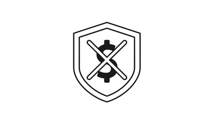 No Cost Protection Shield Symbol.