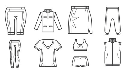  sport clothes icon vector