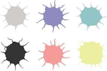 Detailed Cracked Illustrations with Jagged Holes and Exposed Brick Textures