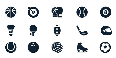 Sports and sports equipment icons