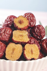 Hotan Round Dried Jujube Dates from Xinjiang China - Traditional Chinese Red Date Fruit Snack