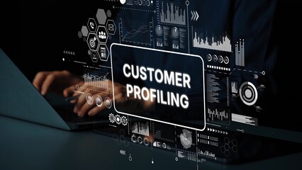 Detailed Visualization of Customer Profiling with Data Analysis and Charts for Marketing Strategies. Asymptotic smart data analytic.