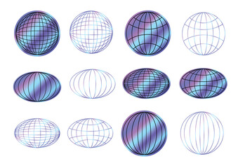 Street wear fashion globe element, street wear, globe y2k element, gradient globe