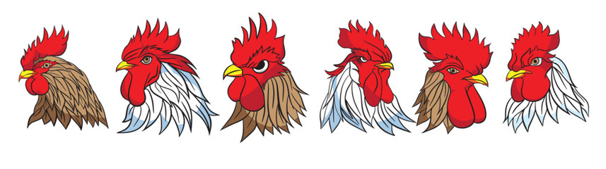 The rooster for Farm or food logo concept.