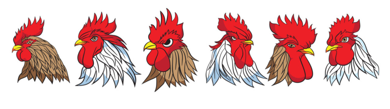 The rooster for Farm or food logo concept.