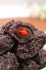 Dried Candied Plum Fruit - Traditional Chinese Preserved Snack with Red Interior