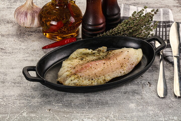 Baked tilapia fish with spices