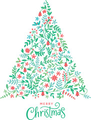 Holidays cards with Christmas Tree, birds, Christmas ornament, backgrounds, ornate floral frames and copy space. Universal modern artistic templates.