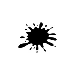 Black ink blots spot. Paint ink splatter vector illustration