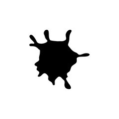 Black ink blots spot. Paint ink splatter vector illustration