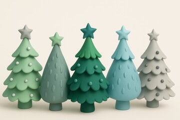 Christmas decorations collection. Set of realistic 3d  trendy decorations for christmas design isolated on white background. Vector illustration