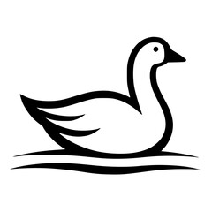 Swan logo silhouette vector design