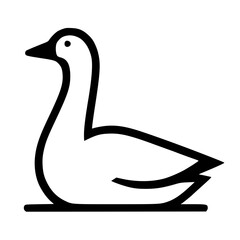 Swan logo silhouette vector design