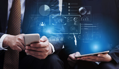 A comprehensive business intelligence dashboard for data analysis. The interface displays global metrics, team performance charts, and financial reports for strategic planning. Fermion