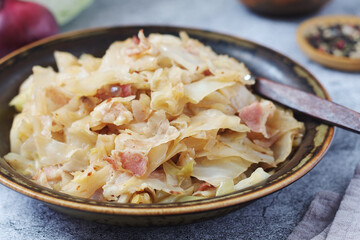 Southern Fried Cabbage, traditional dish in the South of the USA	