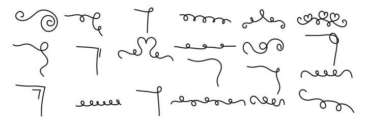 Set of line vector illustration