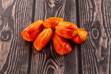 Red sweet juicy tropical red jackfruit