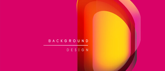 Bright abstract design features vibrant pink, orange hues. Letter D dominates right side, layered effect creates depth. Minimal text present.