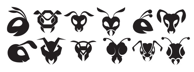 vector image illustration ant logo