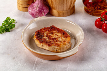 Fried salmon minced fish cutlet