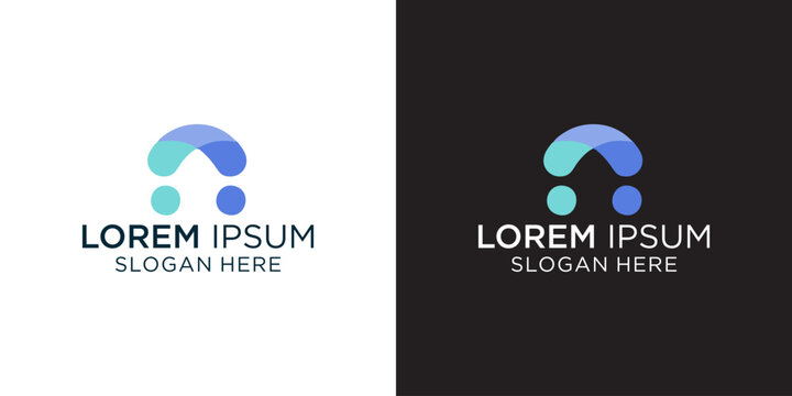 Gradient logo design for tech, finance, or healthcare companies seeking a clean, professional brand identity, perfect for digital platforms