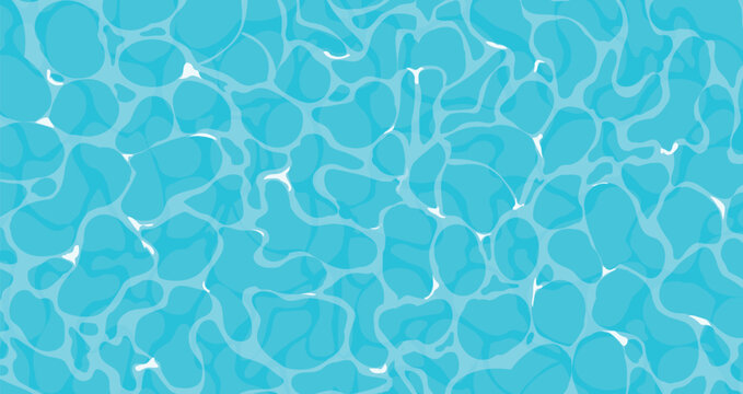 water ripple surface with sunlight reflections in cartoon