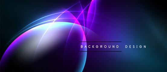 Abstract vibrant background. Blue, purple hues blend, creating dynamic light effects. Modern design element for digital projects.