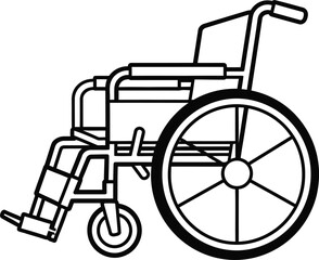 Wheelchair line art icon