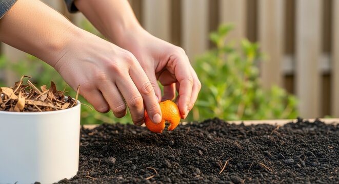 Person planting a seed in the soil to start a garden