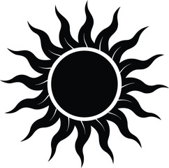 Stylized sun icon representing heat and summer weather