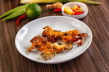 Gourmet cuisine - fried fresh frog