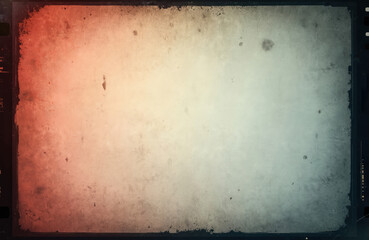 Empty super 8mm film frame scan with dust, scratches, film border mockup overlay on white background. Old celluloid film texture, cinematic reel, vintage filmstrip. Retro cinematic equipment, analog