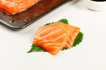 Norwegian Salmon Sashimi Studio Food Photography