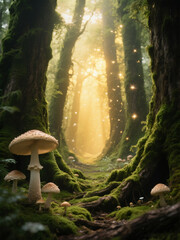 mushroom in a fairy forest