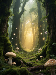 mushroom in a fairy forest