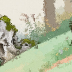 Various oil paintings, flowers, roses, peonies, chrysanthemums, lake scenery, sailboats, mountainous areas, chicken forests