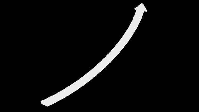 3D arrow animation with transparent background