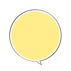 シンプルな手描きの吹出し