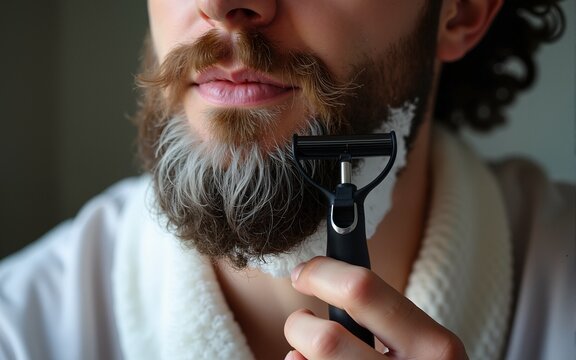 Razor beard shaving. High quality