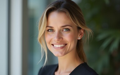 Professional woman head portrait. High quality