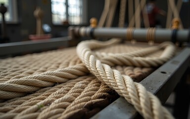 Rope in rope making industry. High quality
