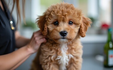 At the pet stylist. High quality