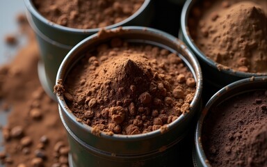 Coffee Grounds in Tins. High quality
