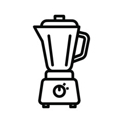 Outline icon of a kitchen blender, household appliance for mixing, blending, and pureeing food.
