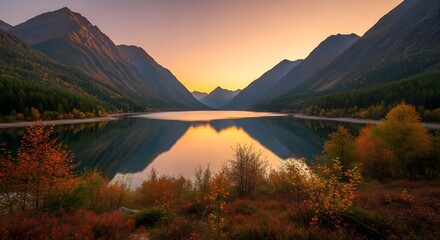 Obraz premium sunrise over the lake