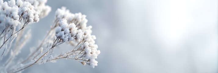 White flower with frost on it