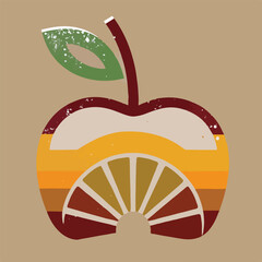 vector illustration of an apple