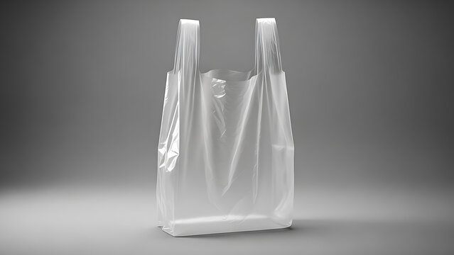Beautiful white shopper 
Clear Disposable Plastic T-Shirt Bag