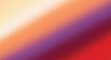 A visually striking abstract illustration showcasing a smooth diagonal color transition from yellow and orange through purple to deep red, overlaid with a subtle, fine vertical line texture effect.