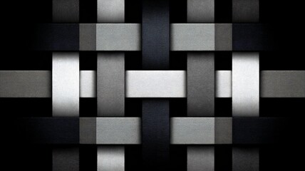 Monochrome Grey and Black Micro Herringbone